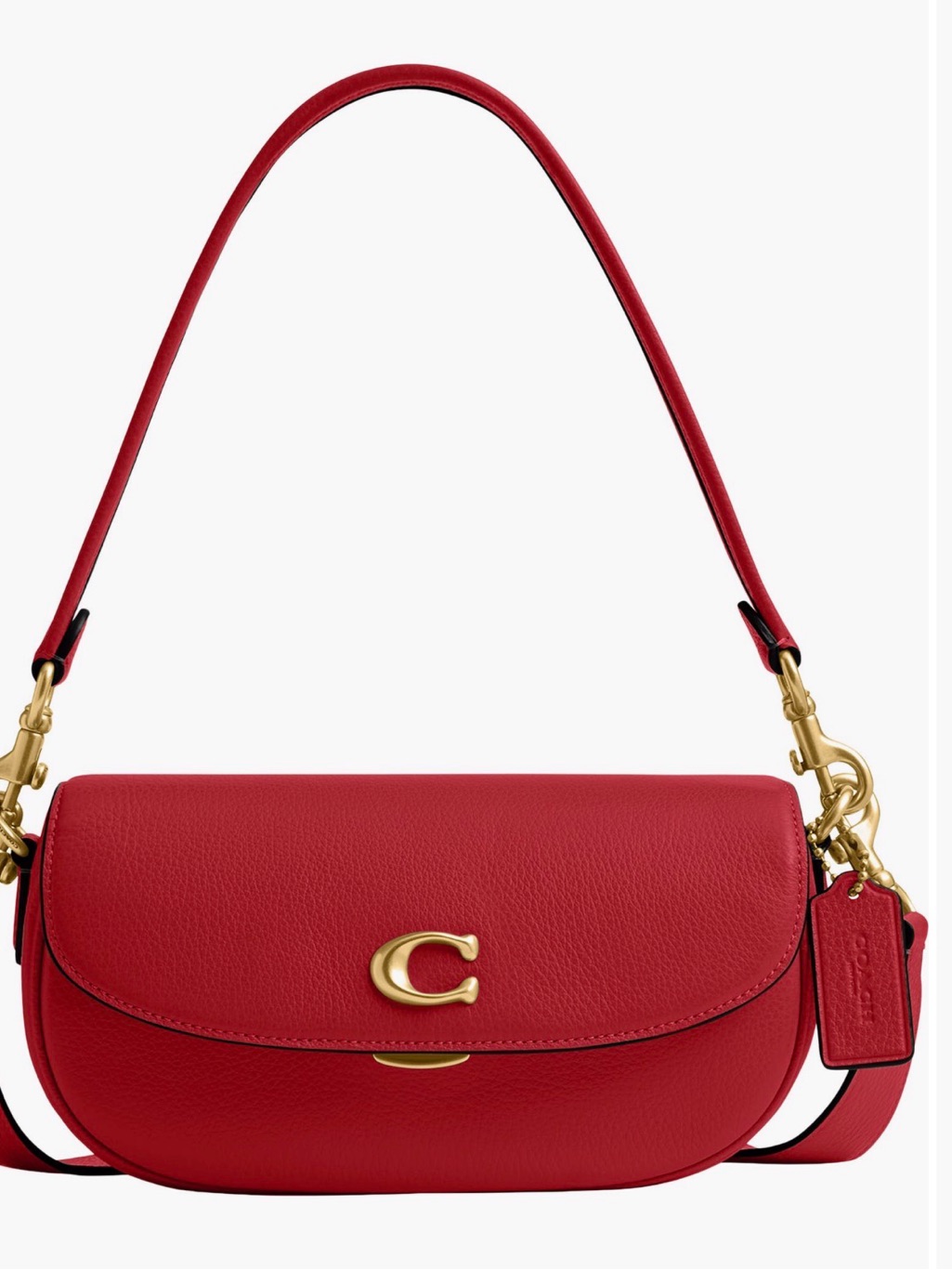 Coach Pebbled Crossbody Bag Poppy